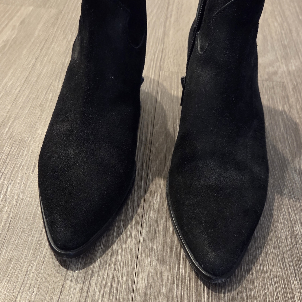 Ash Black Suede Ankle Booties